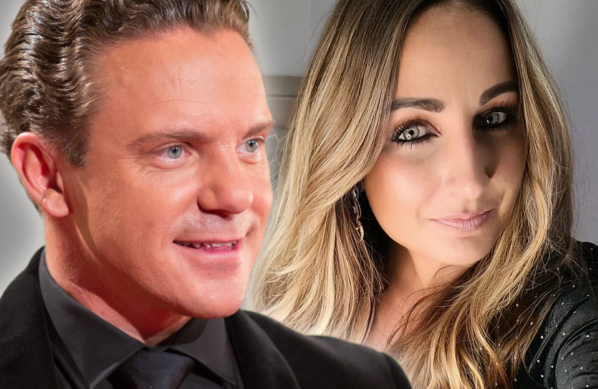 Stefan Mross strahlt Eva Luginger an