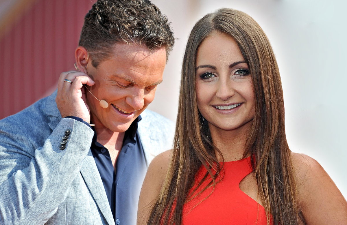 Eva Luginger und Stefan Mross Collage lachen