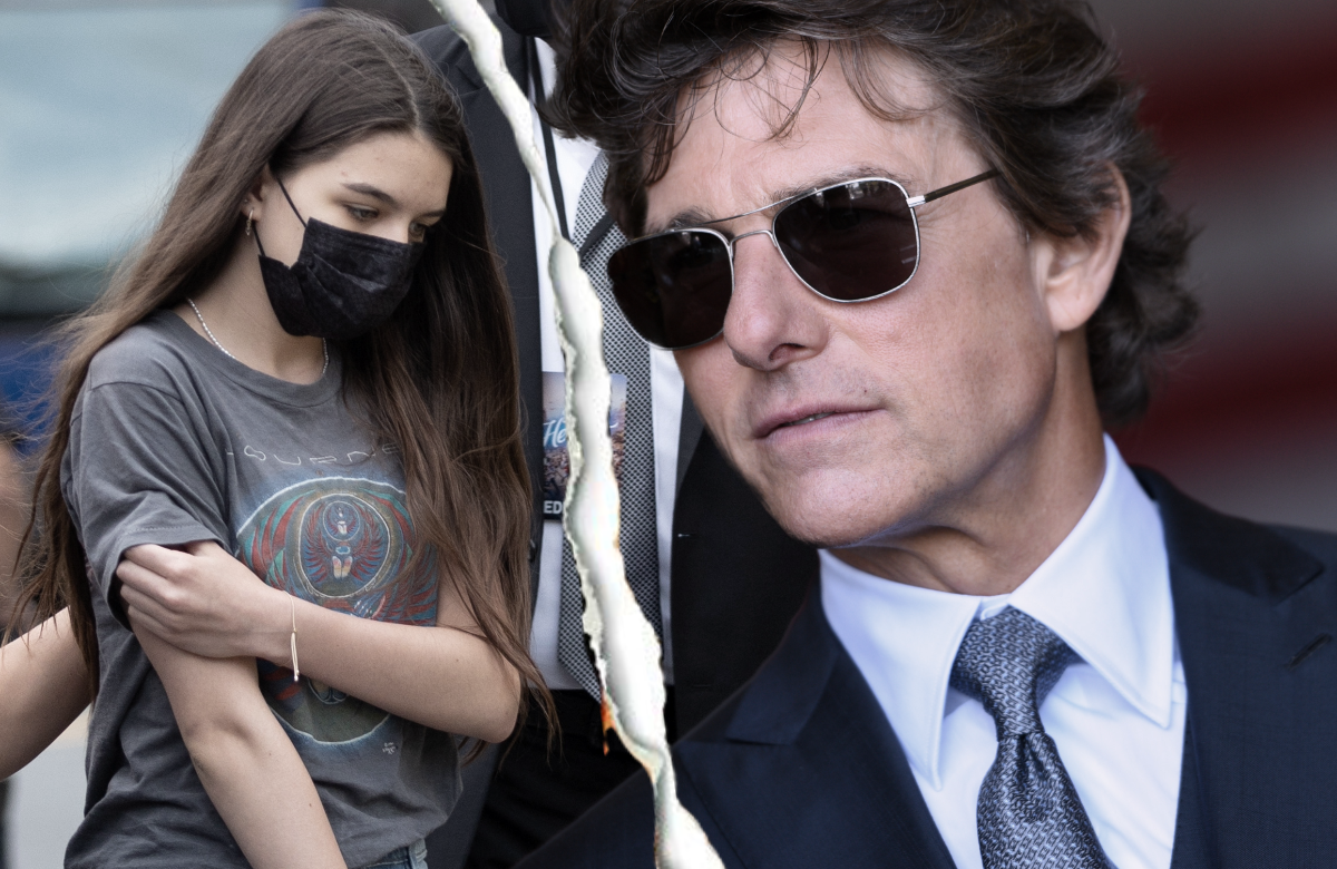 Suri Cruise mit Mundschutz, Tom Cruise ernst