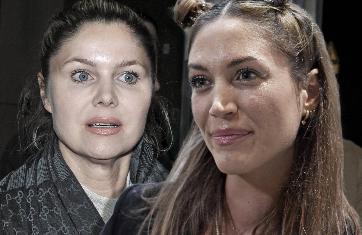 Yvonne Woelke guckt geschockt, Tessa Bergmeier guckt genervt