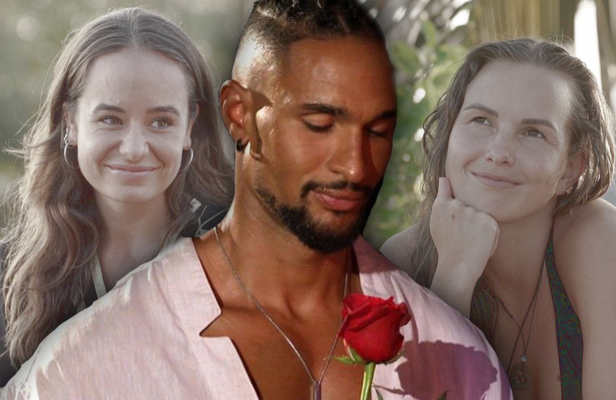 "Der Bachelor" 2023 - David Jackson mit Rose und den Finalistinnen Angelina und Lisa