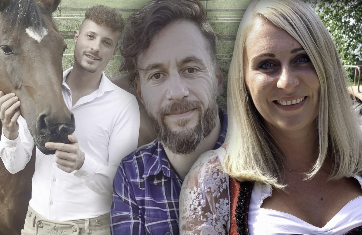 "Bauer sucht Frau International" 2023 - Gruppenbild mit Johannes, Katrin und Ezequiel