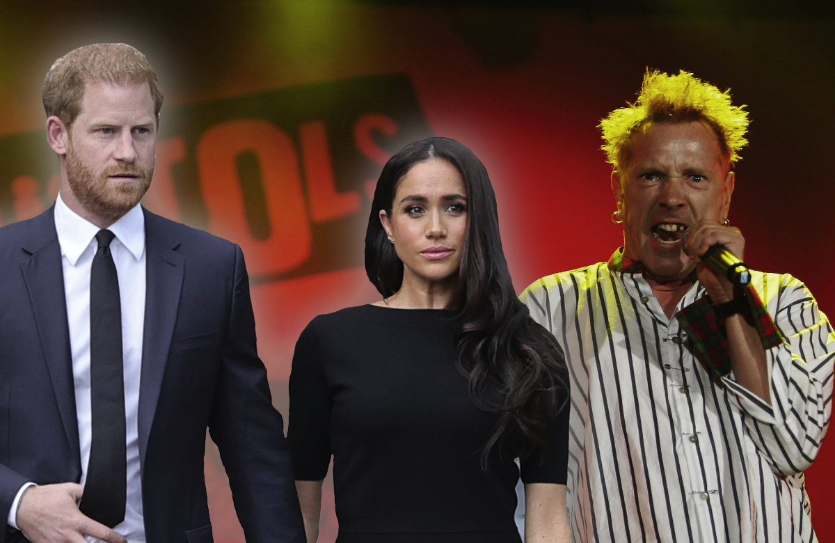 Prinz Harry, Herzogin Meghan und John Lydon.