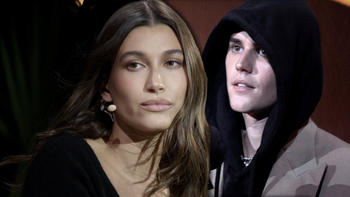Justin Bieber guckt traurig zu Hailey Bieber