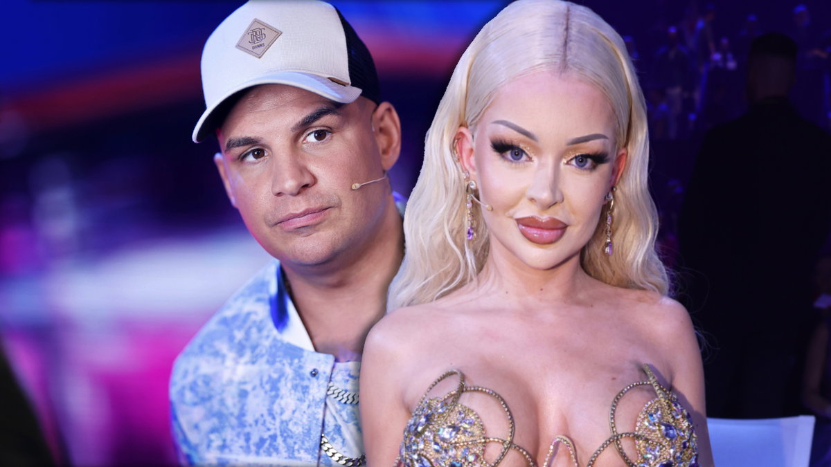 Pietro Lombardi und Katja Krasavice am Set von DSDS