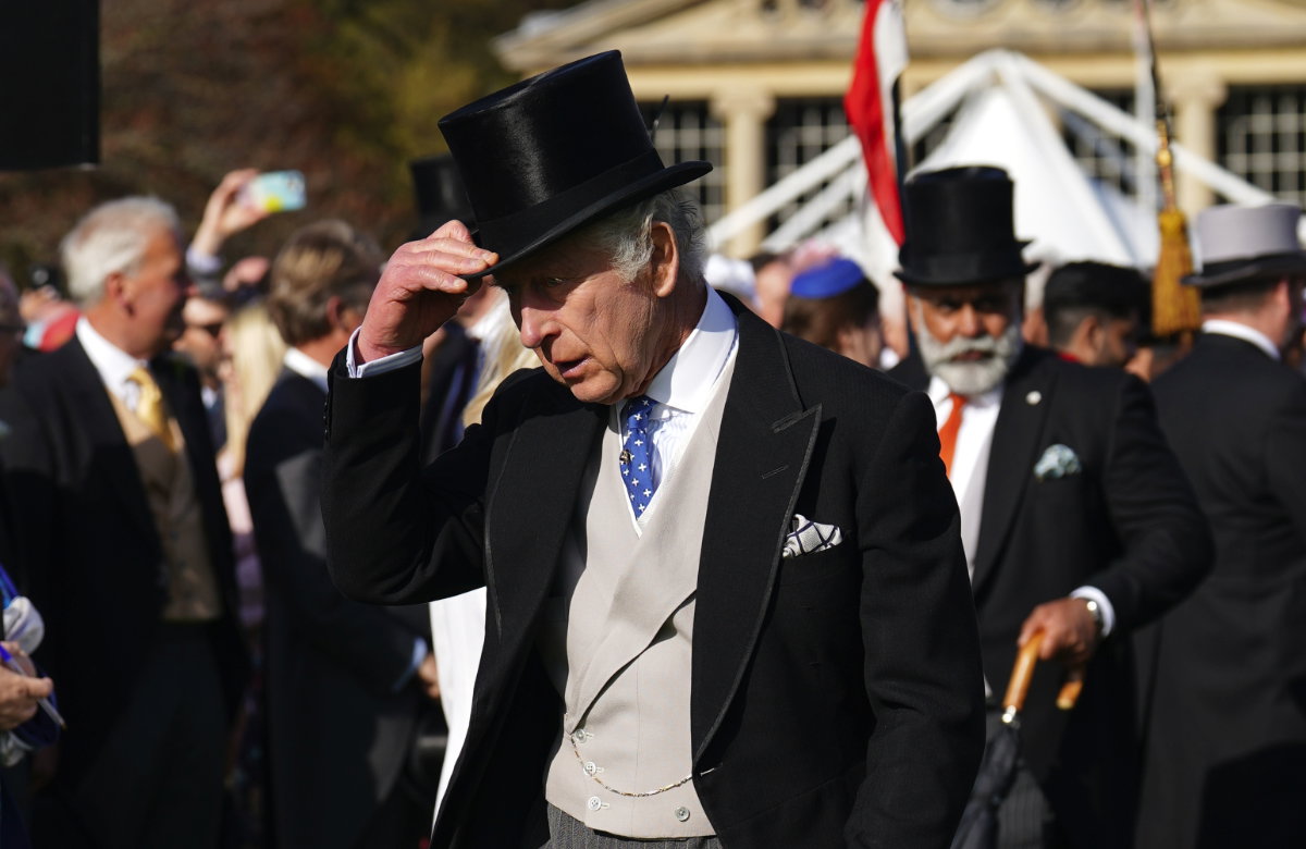 König Charles III bei seiner Gartenparty.