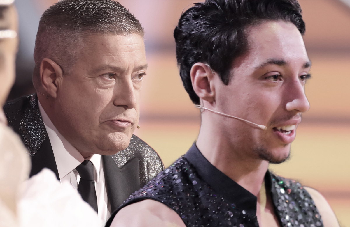Joachim Llambi guckt kritisch, "Let's Dance"-Sieger René Casselly von der Seite