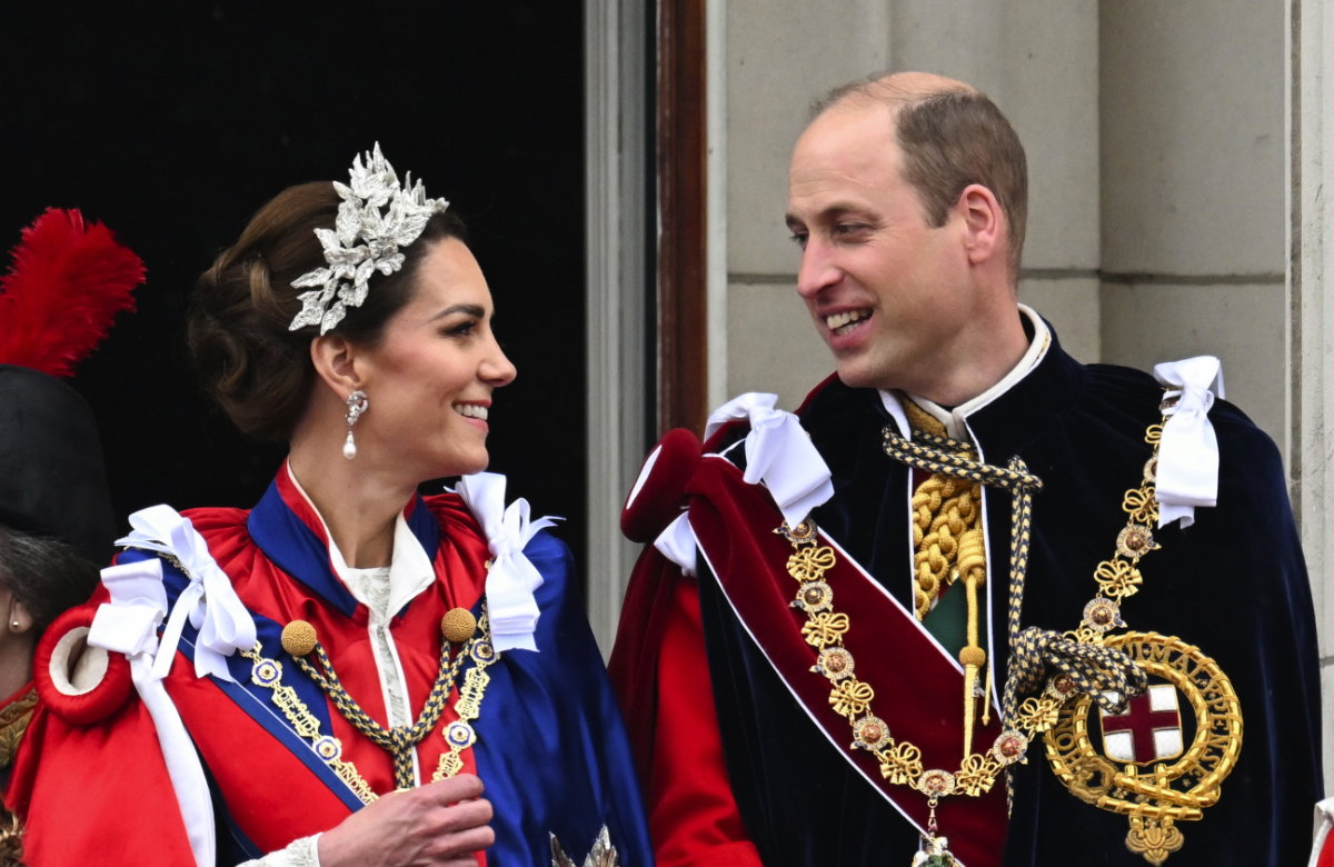 Prinzessin Kate und Prinz William auf dem Balkon des Buckingham-Palasts.