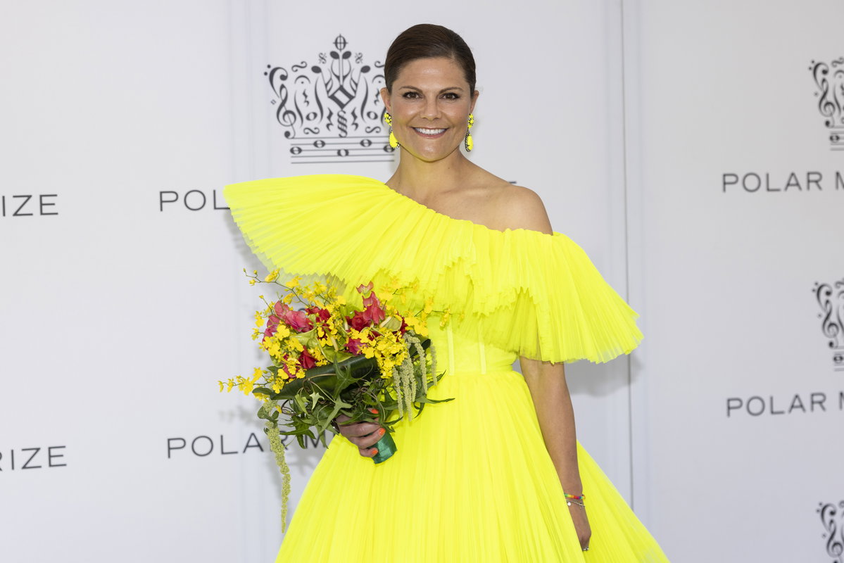 Victoria von Schweden im gelben Tüllkleid beim Polar Music Prize 2023