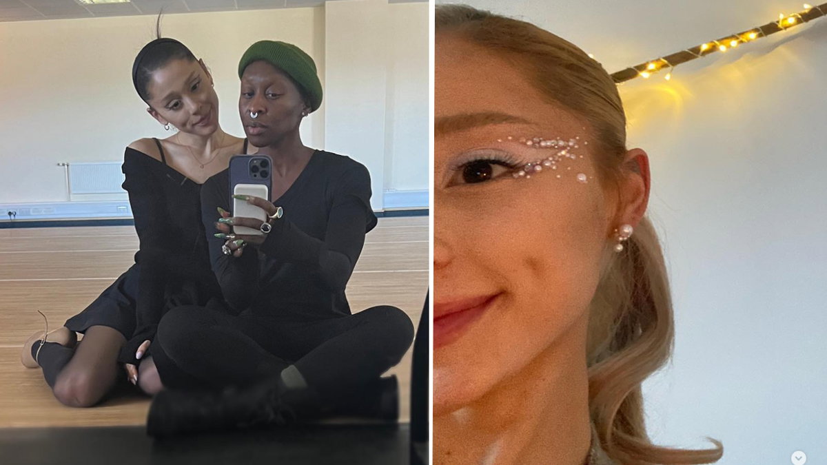 Ariana Grande bei den Dreharbeiten zu "Wicked" mit Cynthia Erivo