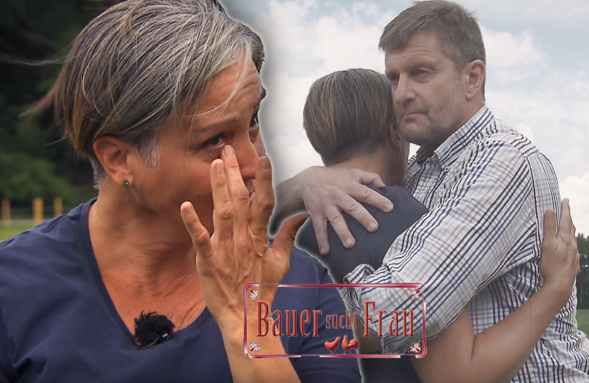 "Bauer sucht Frau"-Christine Kawayo weint - im Hintergrund mit Michael