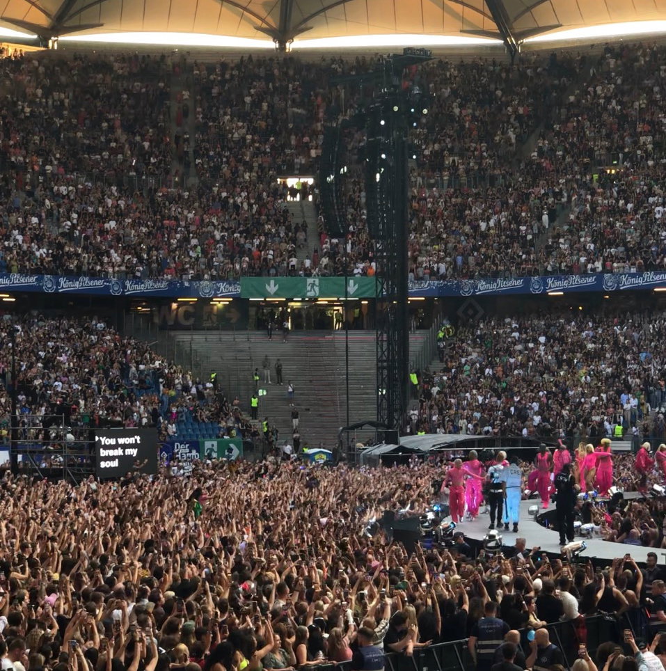 Teleprompter bei Beyoncé-Konzert