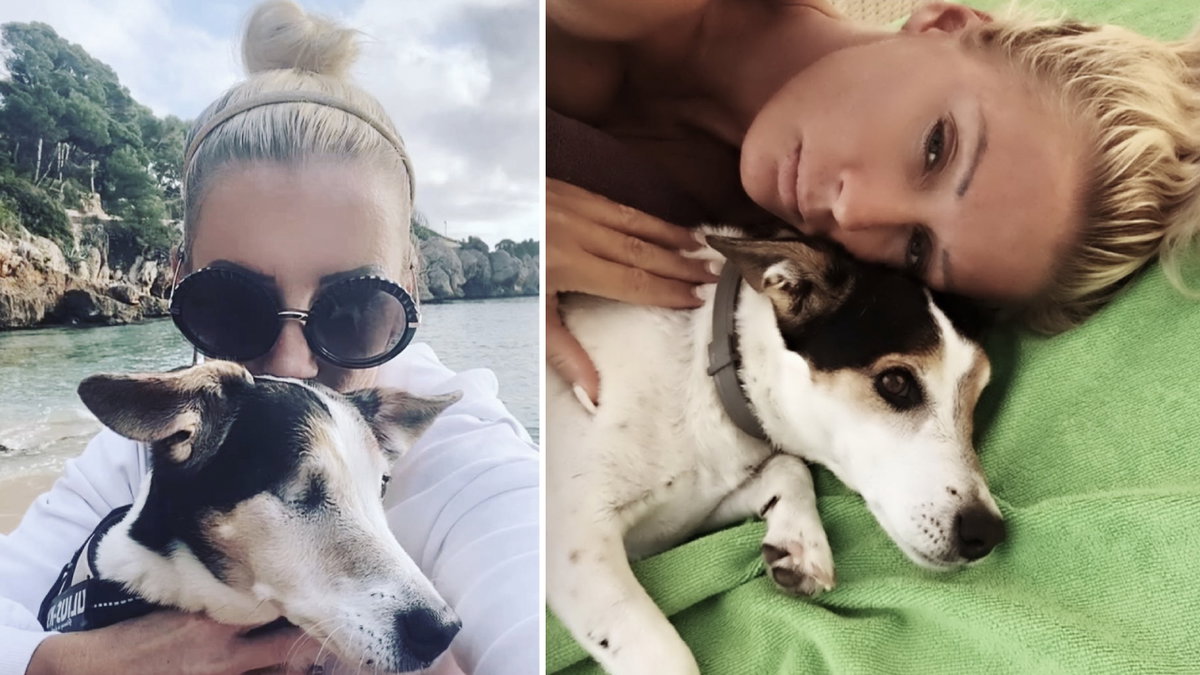 Peggy Jerofke mit ihrem verstorbenen Hund Kiki