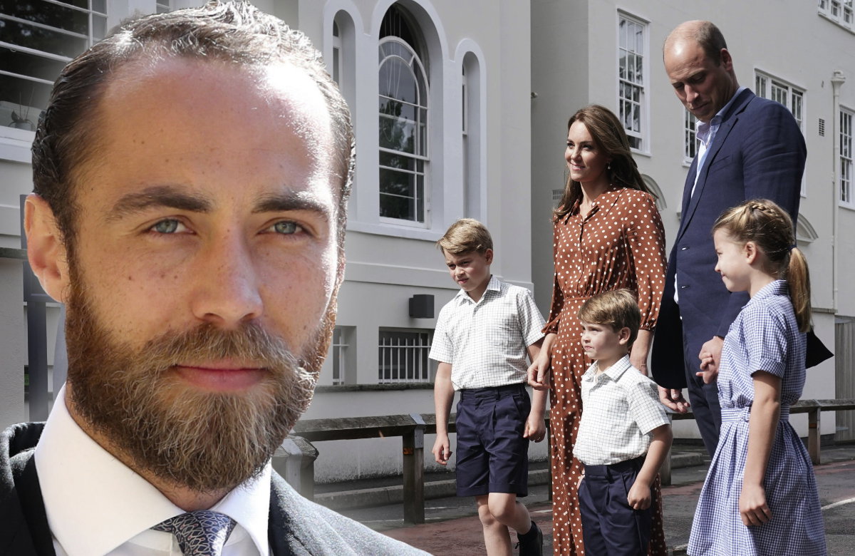 James Middleton, Prinz George, Prinzessin Kate, Prinz Louis, Prinz William und Prinzessin Charlotte.
