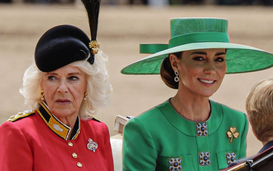 Königin Camilla und Prinzessin Kate, "Trooping The Colour"-Parade, 2023.