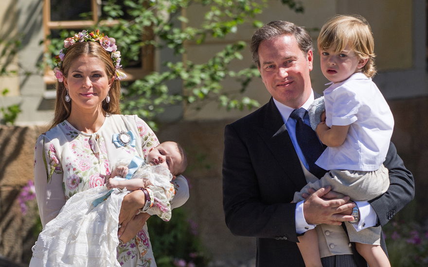 Prinzessin Madeleine, Gatte Chris O'Neill und ihre Kinder.