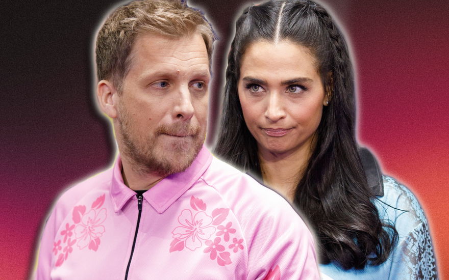 Oliver und Amira Pocher schauen angespannt