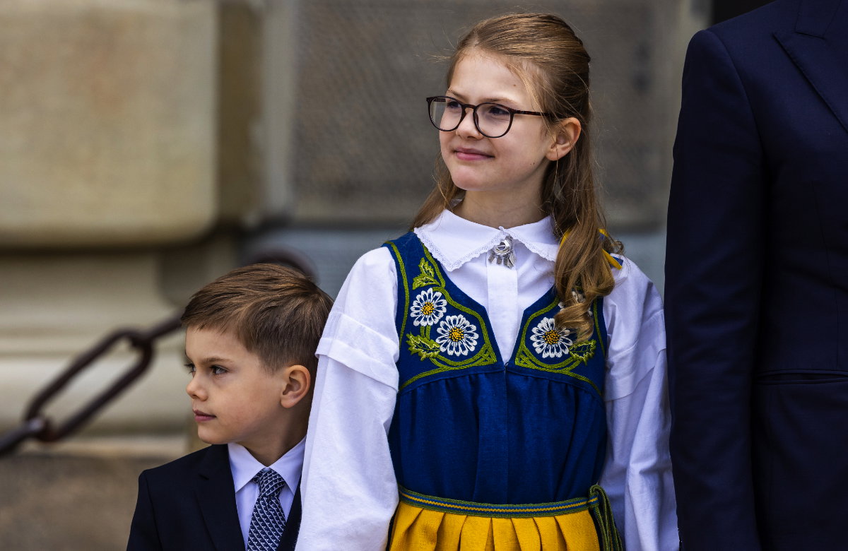 Prinz Oscar und Prinzessin Estelle in Stockholm.