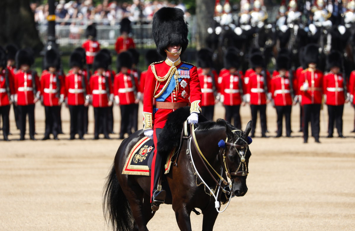 Prinz William bei der Probe für "Trooping the Colour", 2023.