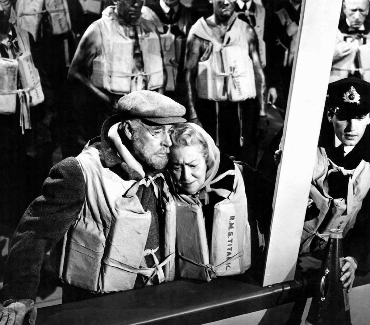 Filmversion von Isidor und Ida Straus, die mit der Titanic untergingen