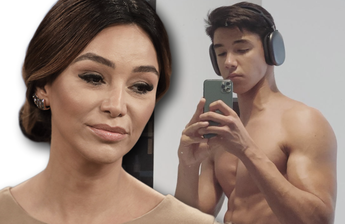 Verona Pooth traurig, San Diego Pooth mit Kopfhörern vorm Spiegel