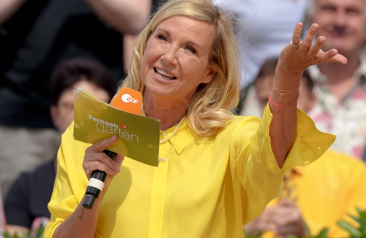 Andrewa Kiewel im "ZDF-Fernsehgarten"