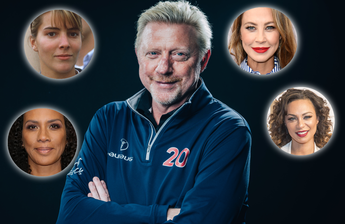 Boris Becker mit Benedictine Courtin, Barbara Becker, Alessandra Meyer-Wölden und Lilly Becker