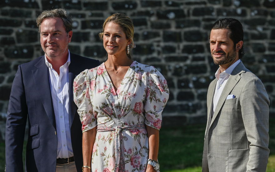 Chris O'Neill, Prinzessin Madeleine und Prinz Carl Philip.