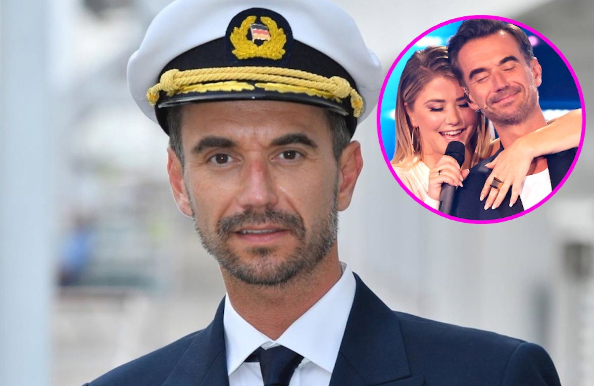 Collage Beatrice Egli und Florian Silbereisen mit Florian Silbereisen als "Traumschiff"-Kapitän