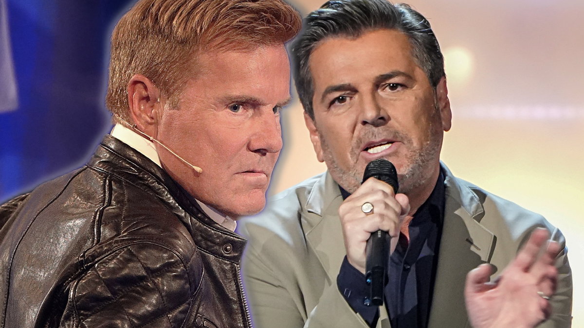 Dieter Bohlen und Thomas Anders sehen ernst aus
