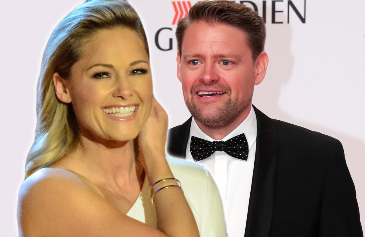 Fotomontage Helene Fischer und Max Giermann lachen