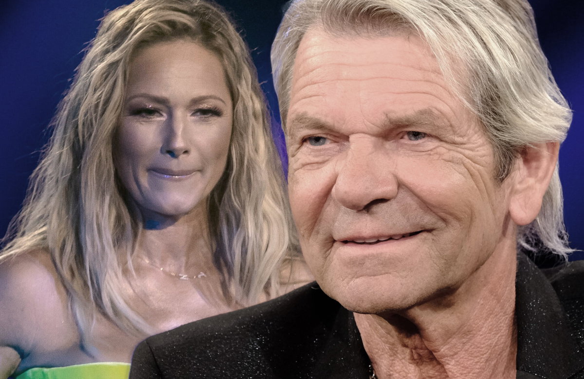 Helene Fischer und Matthias Reim lächeln
