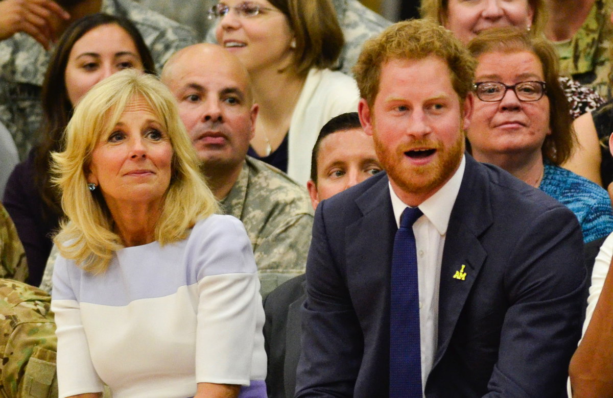 Jill Biden und Prinz Harry, 2016.