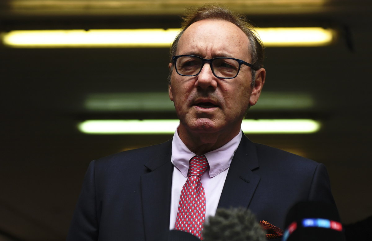 Kevin Spacey vor dem high Court in London.
