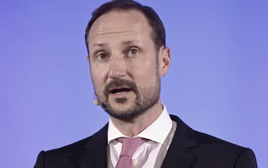 Prinz Haken redet vor Publikum