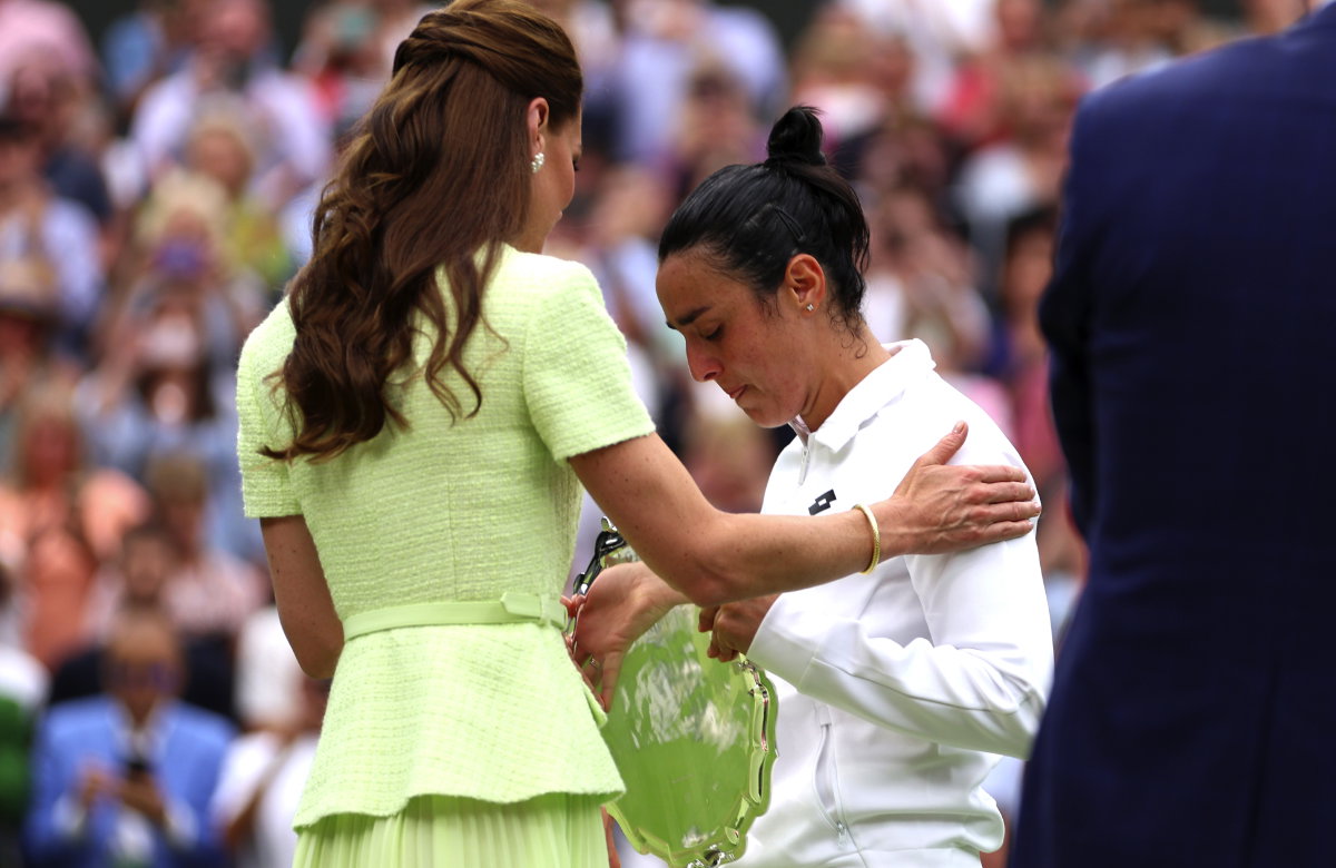 Prinzessin Kate und Ons Jabeur in Wimbledon.