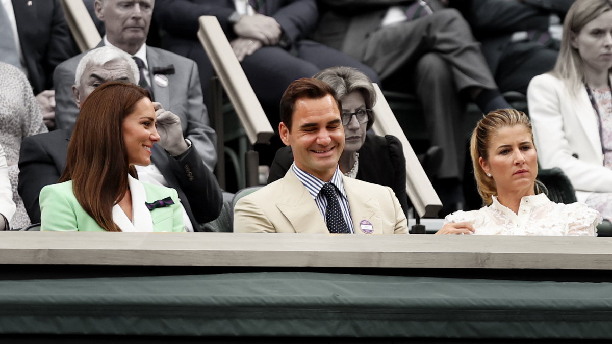 Prinzessin Kate, Roger Federer und seine Ehefrau Mirka in Wimbledon