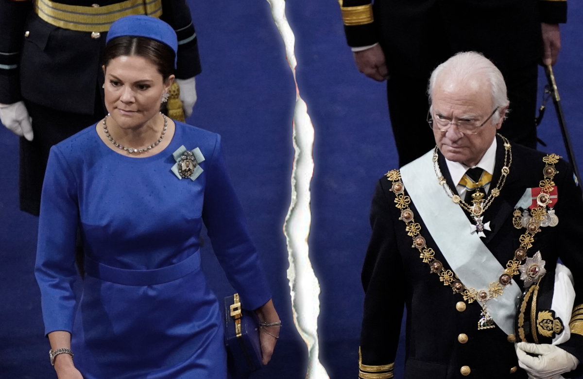 Prinzessin Victoria und ihr Vater König Carl Gustaf.
