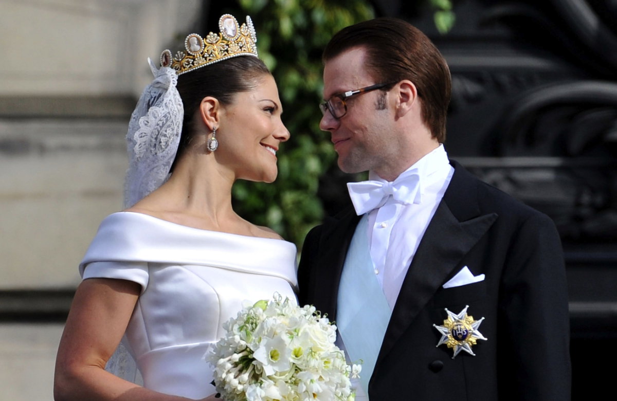 Prinzessin Victoria und Prinz Daniel bei ihrer Hochzeit, 2010.