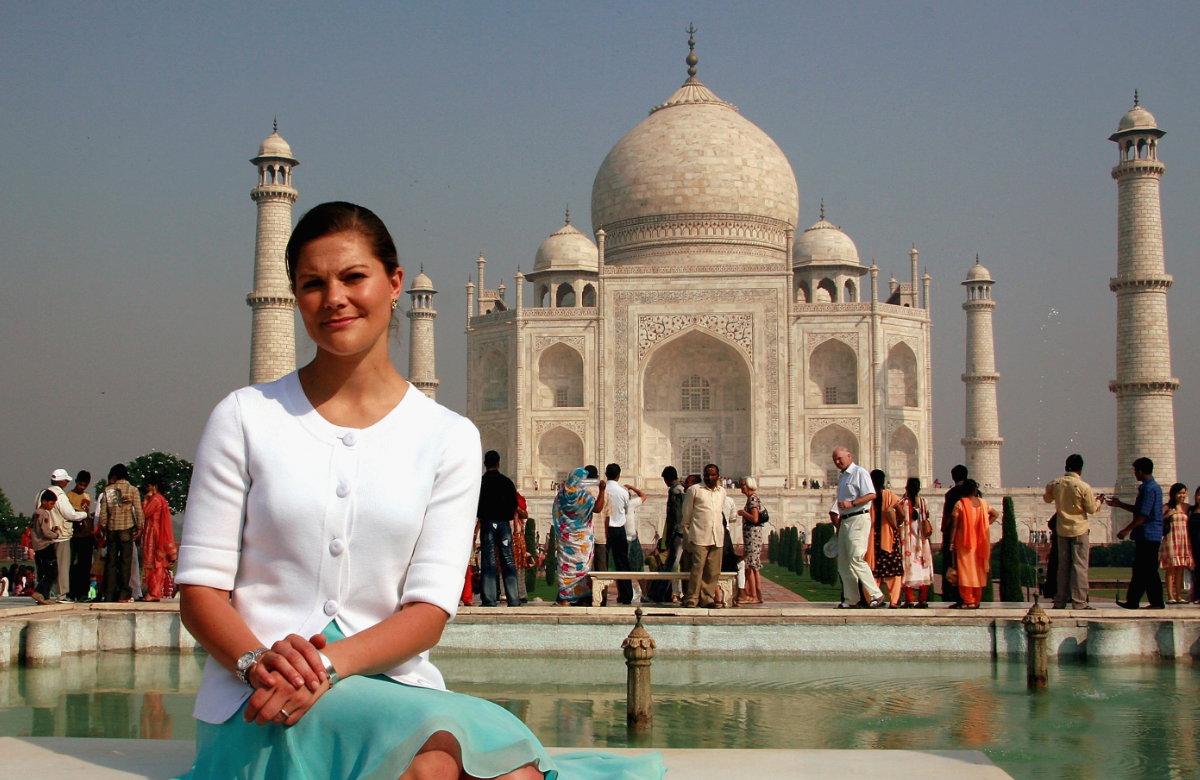 Prinzessin Victoria besucht das Taj Mahal, 2008.