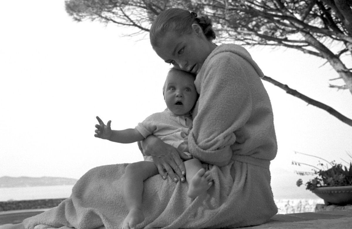 Romy Schneider mit ihrem Sohn David