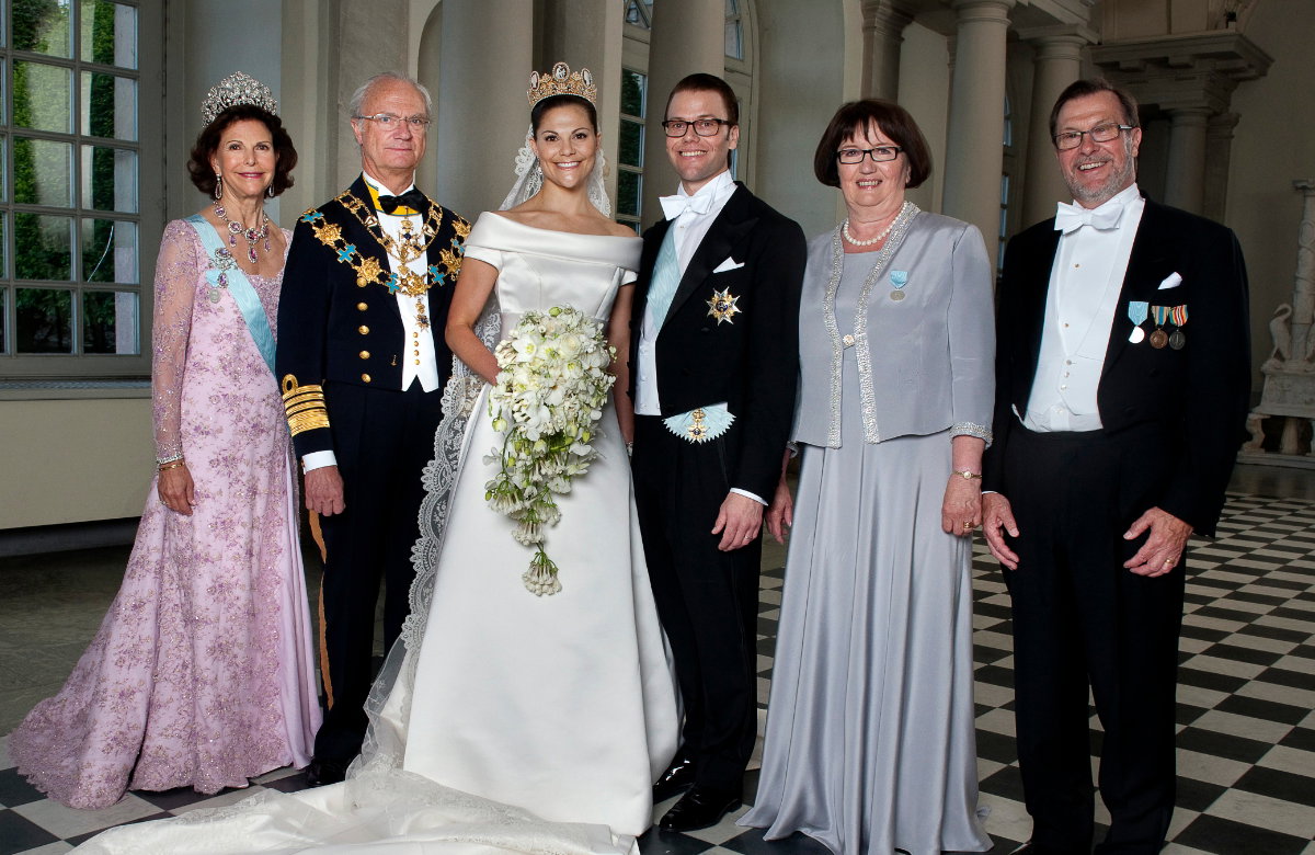 Königin Silvia, König Carl Gustaf, Prinzessin Victoria, Prinz Daniel, Ew & Olle Westling.