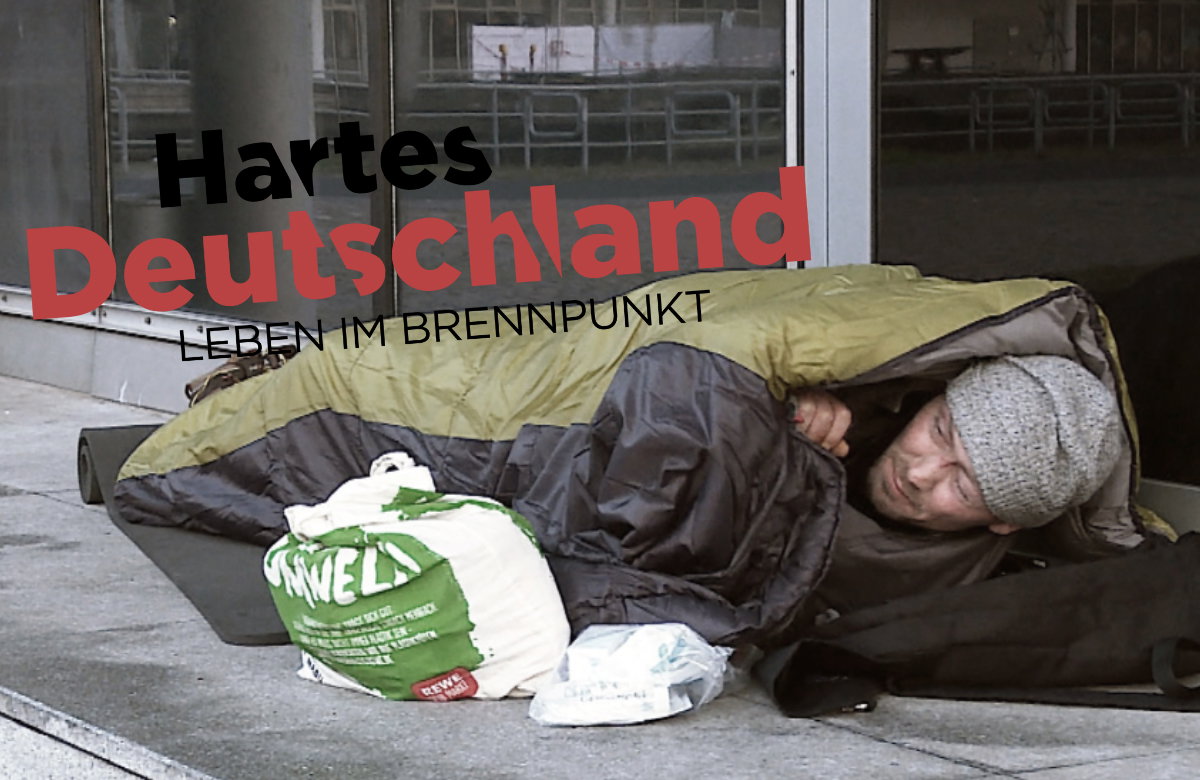 Heiko liegt bei "Hartes Deutschland - Leben im Brennpunkt" auf der Straße