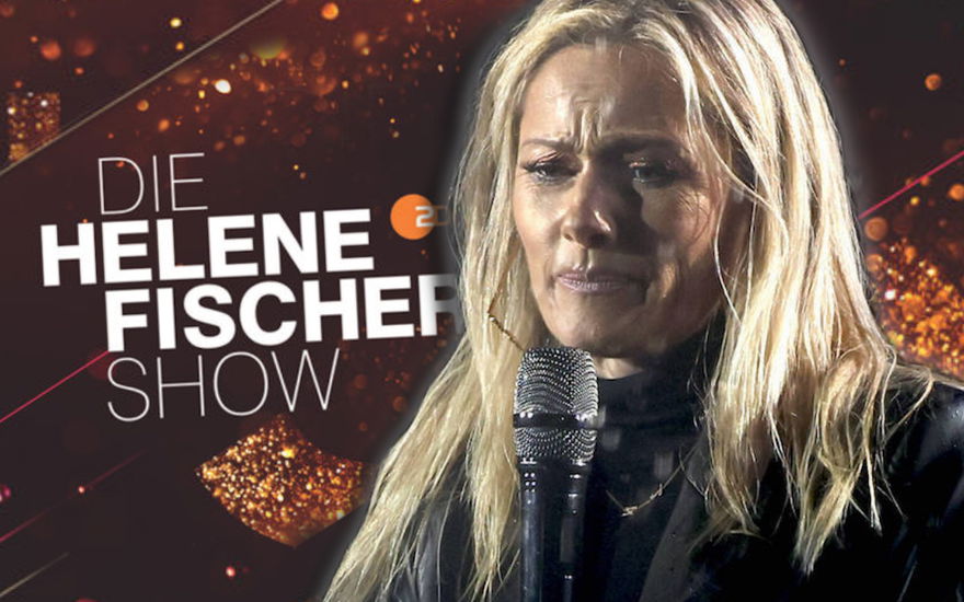 Collage Helene Fischer traurig und Logo ZDF "Helene Fischer Show"