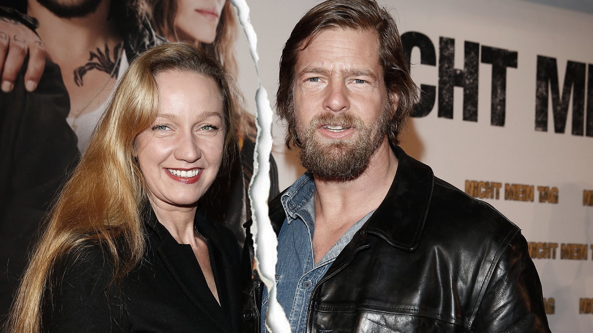 Henning Baum und seine Ex-Frau Corinna Baum mit Riss in der Mitte