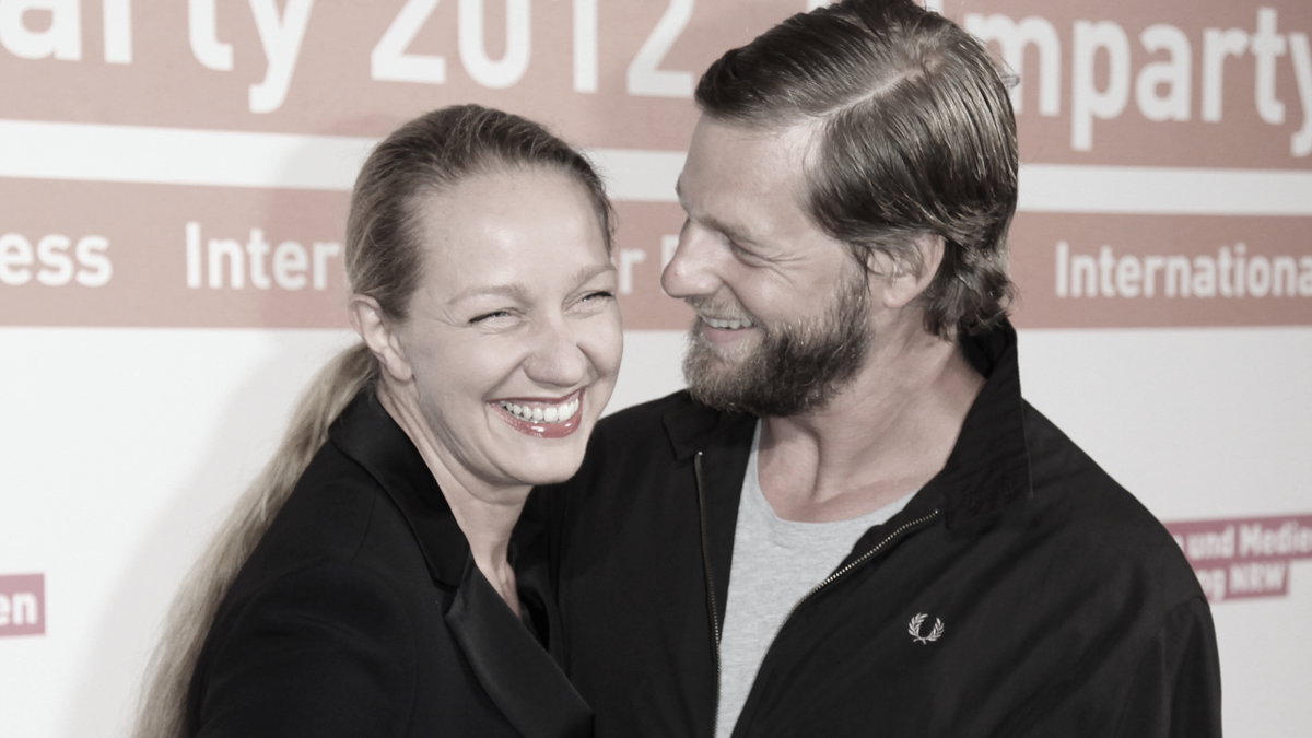 Corinna Baum und Henning Baum lachen zusammen
