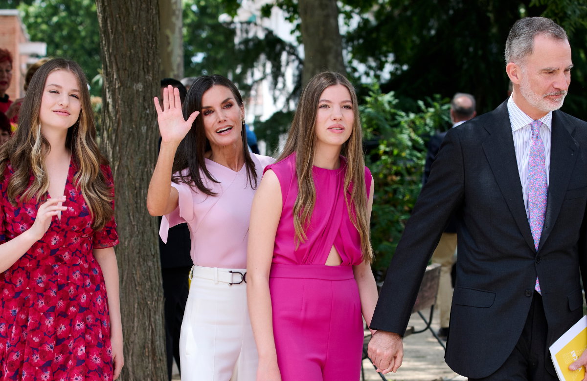 Prinzessin Leonor, Königin Letizia, Prinzessin Sofía und König Felipe.