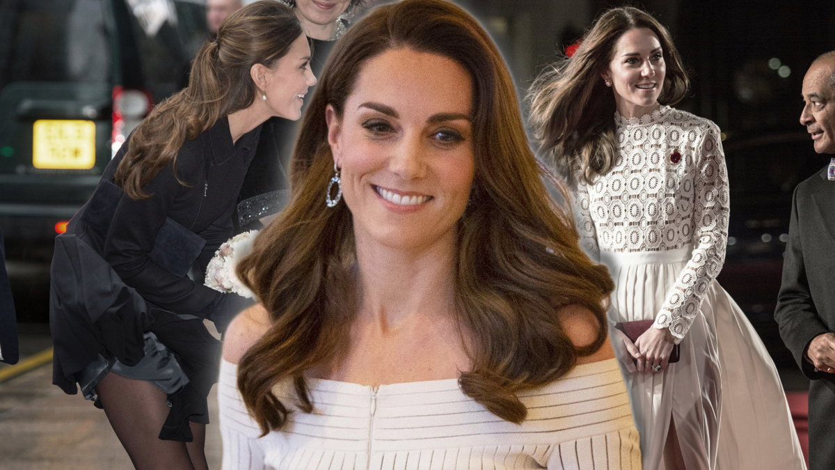 Prinzessin Kate mit hochfliegendem Rock