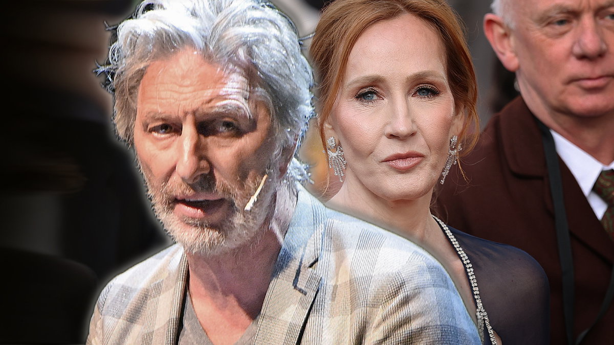 Rufus Beck und Joanne K. Rowling gucken ernst
