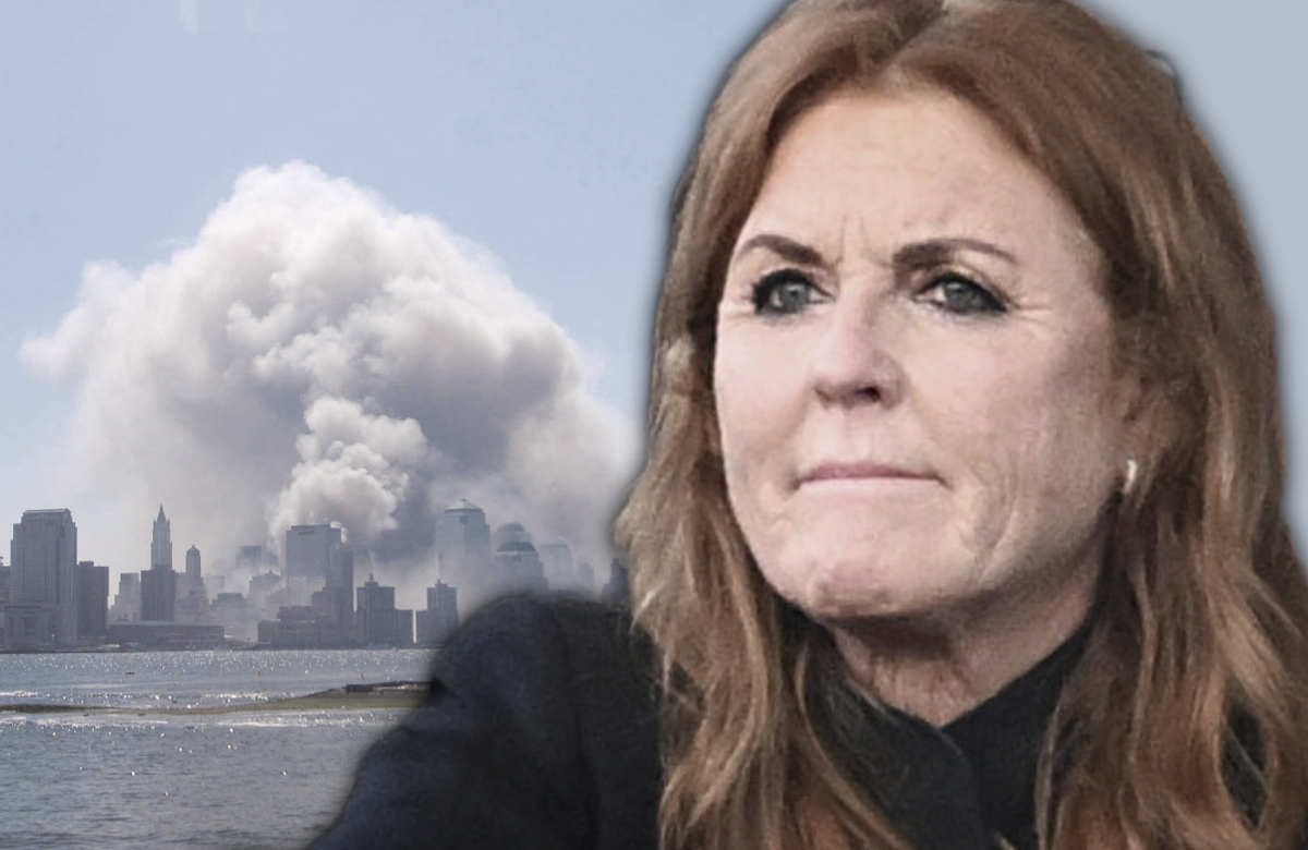9/11 Anschlag im Hintergrund, Sarah Ferguson bedrückt